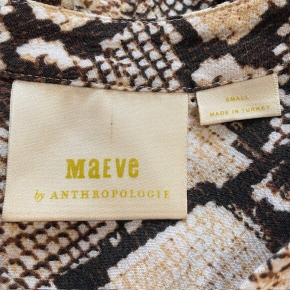MAEVE by Anthropologie Juno Snakeskin Print Dress - Size Small - Picture 6 of 8